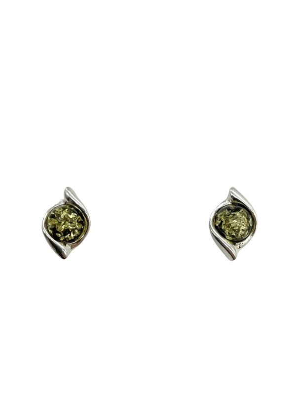 Silver and Amber Earrings