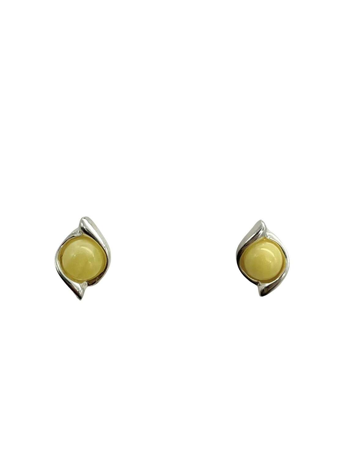Silver and Amber Earrings