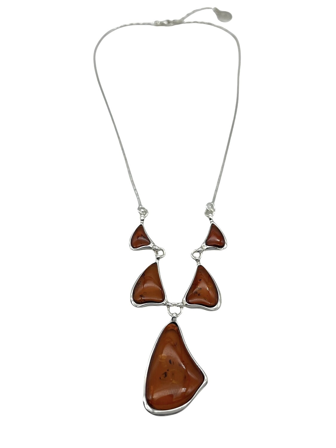 Silver and Amber Necklace