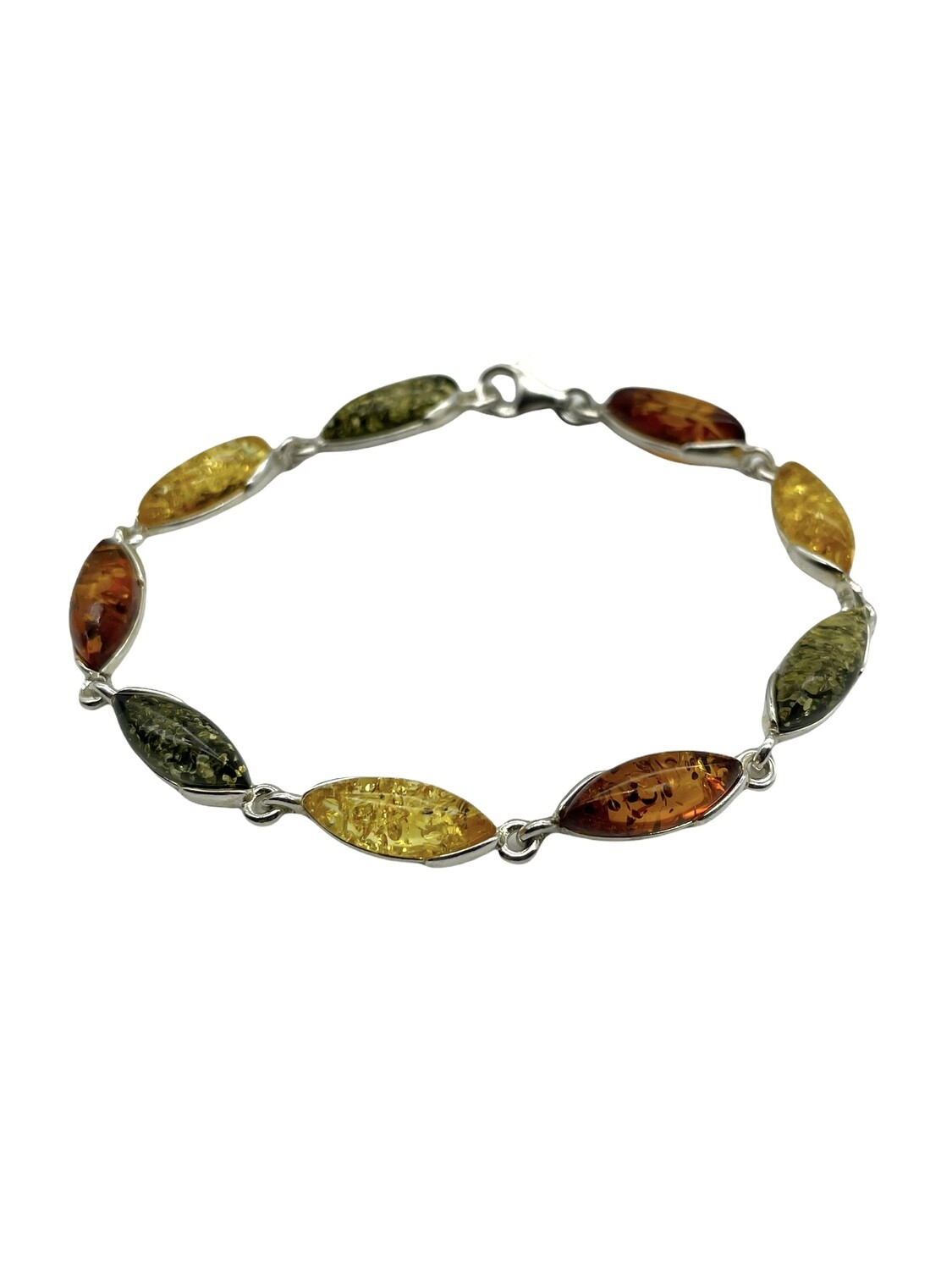 Silver and Amber Bracelet