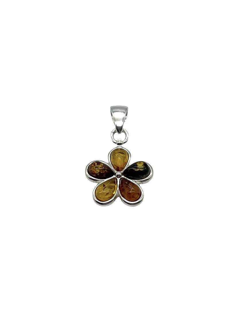 Silver and Amber Pendant