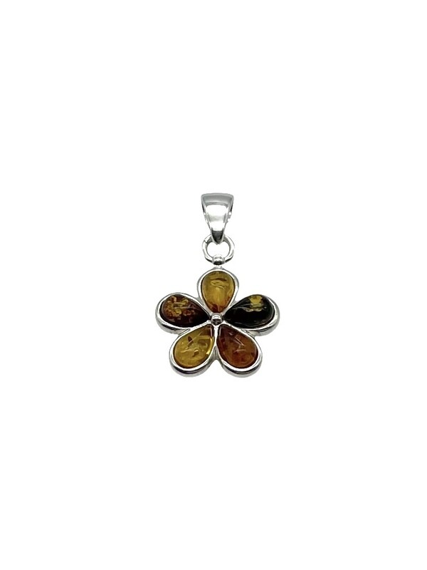 Silver and Amber Pendant