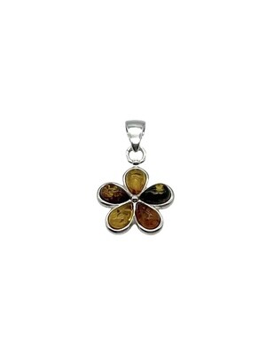Silver and Amber Pendant