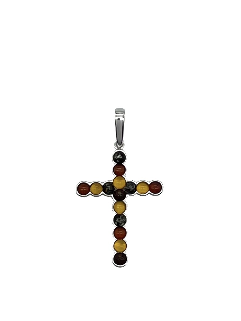 Silver and Amber Pendant