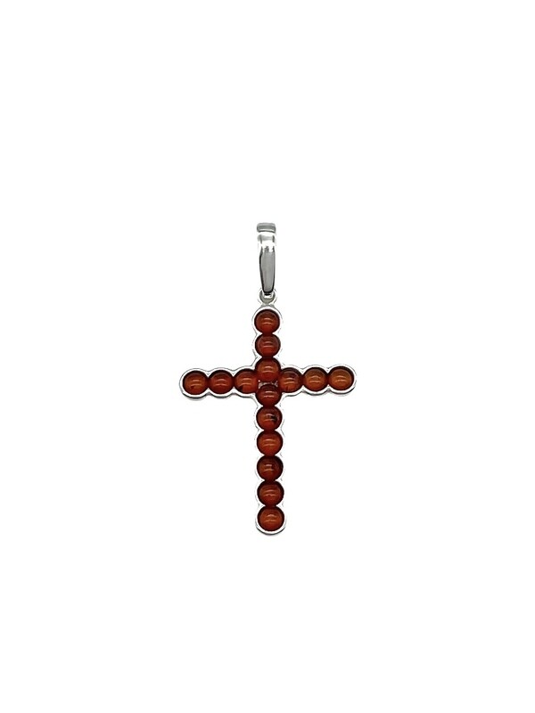 Silver and Amber Pendant