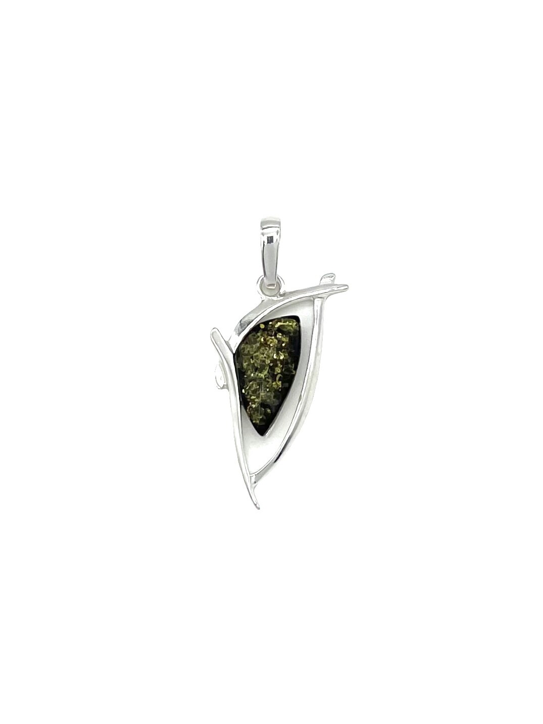 Silver and Amber Pendant