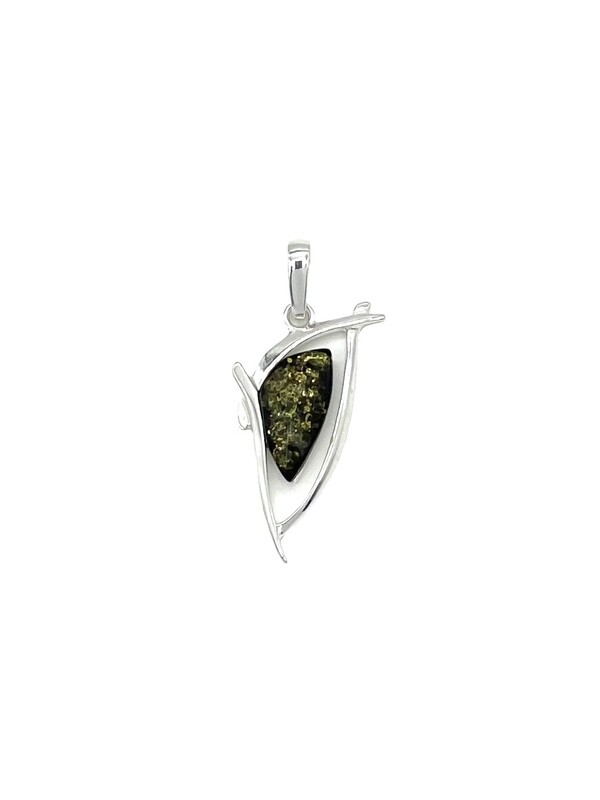Silver and Amber Pendant