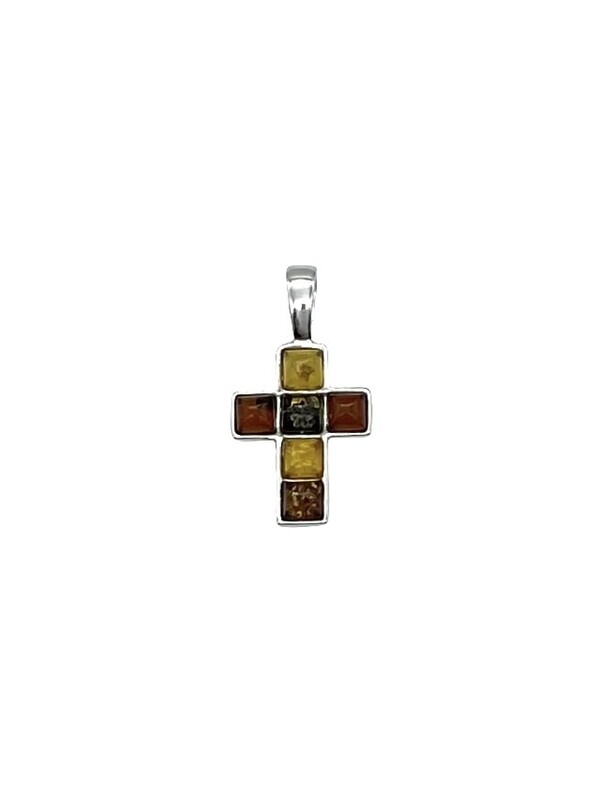 Silver and Amber Pendant
