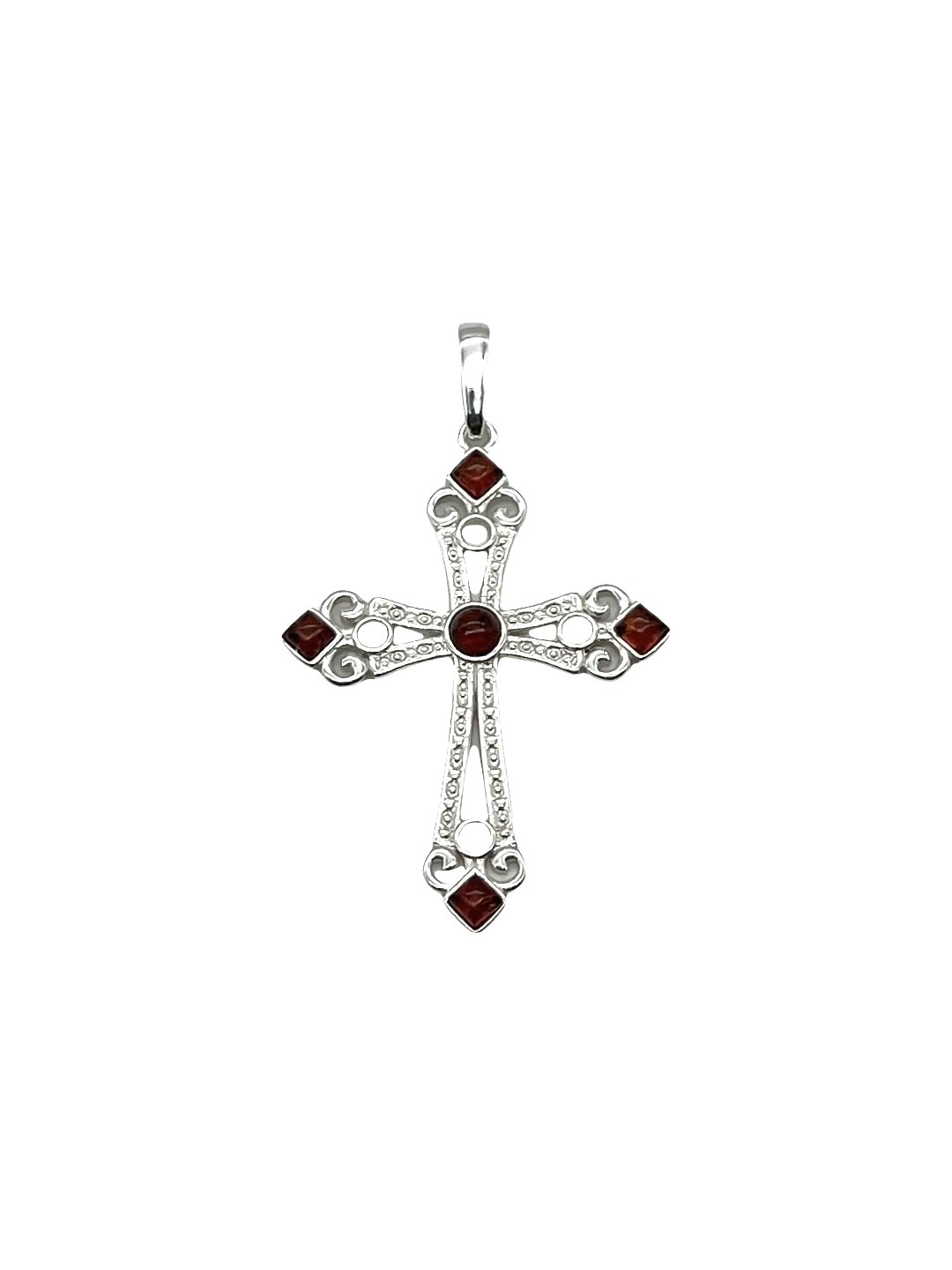 Silver and Amber Pendant