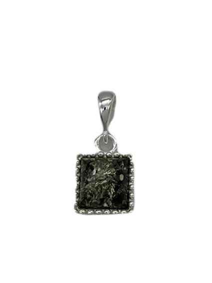 Silver and Amber Pendant