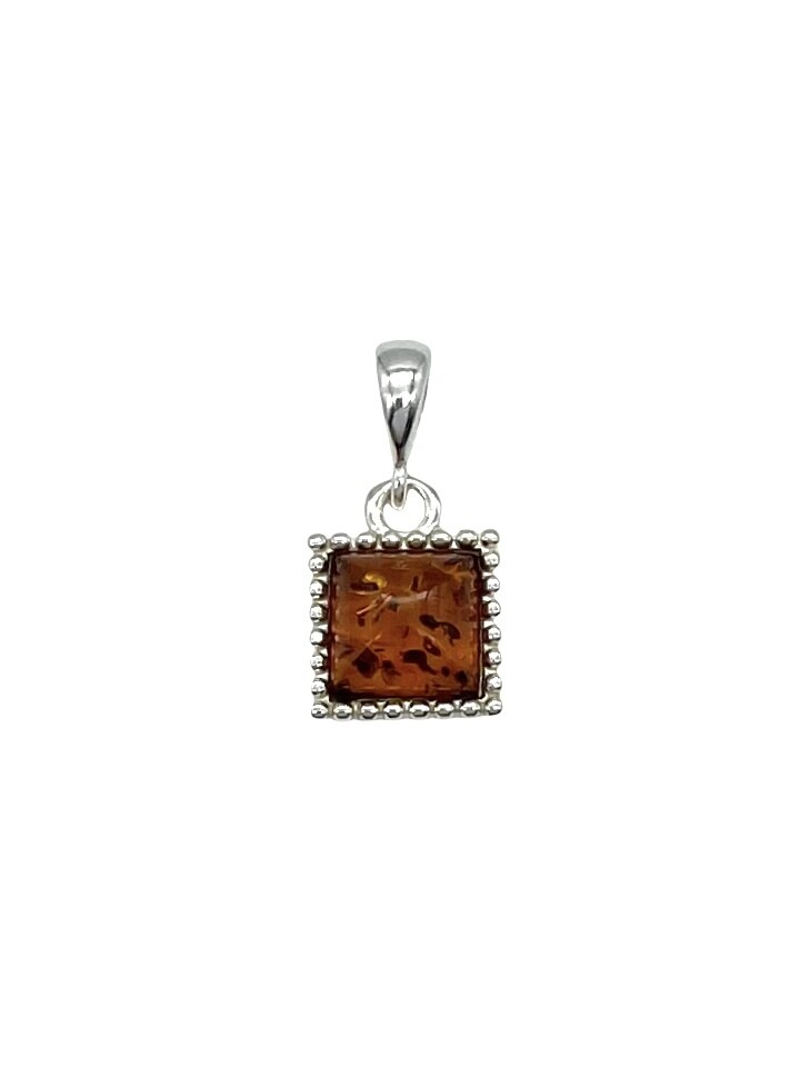 Silver and Amber Pendant