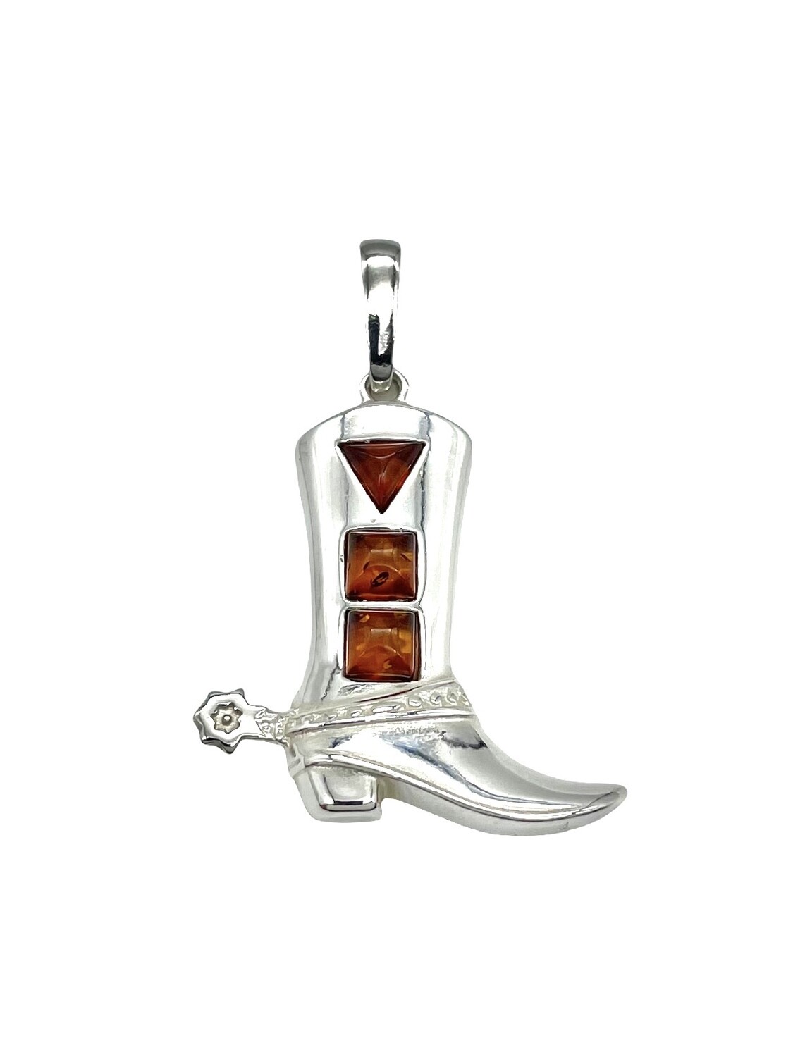 Silver and Amber Pendant