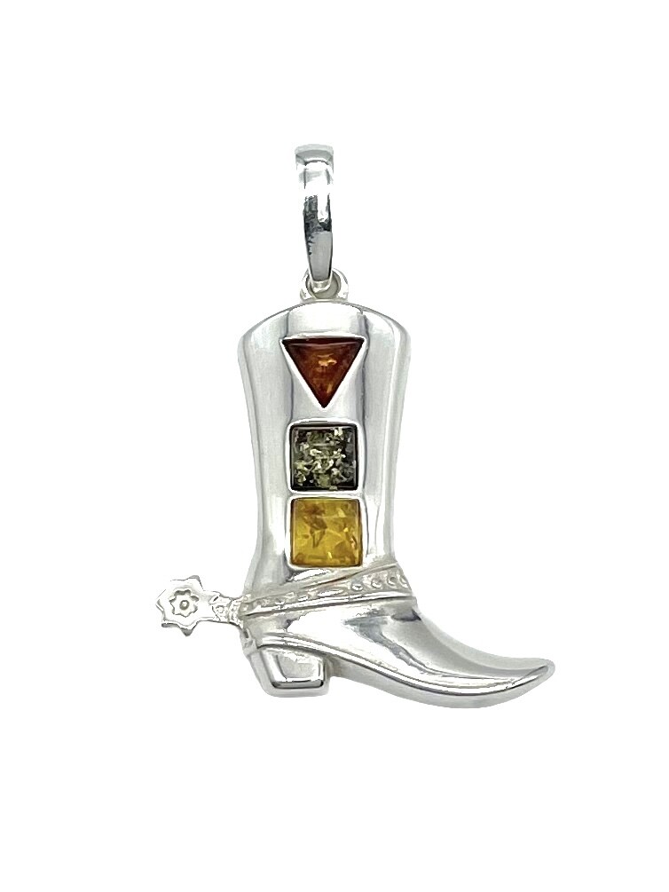 Silver and Amber Pendant