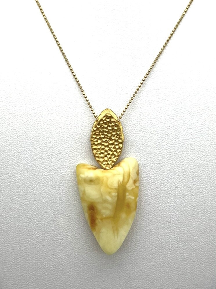 Silver and Amber Necklace