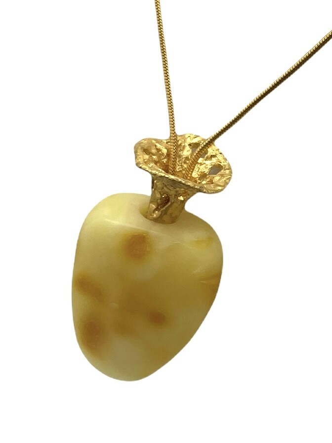 Silver and Amber Necklace