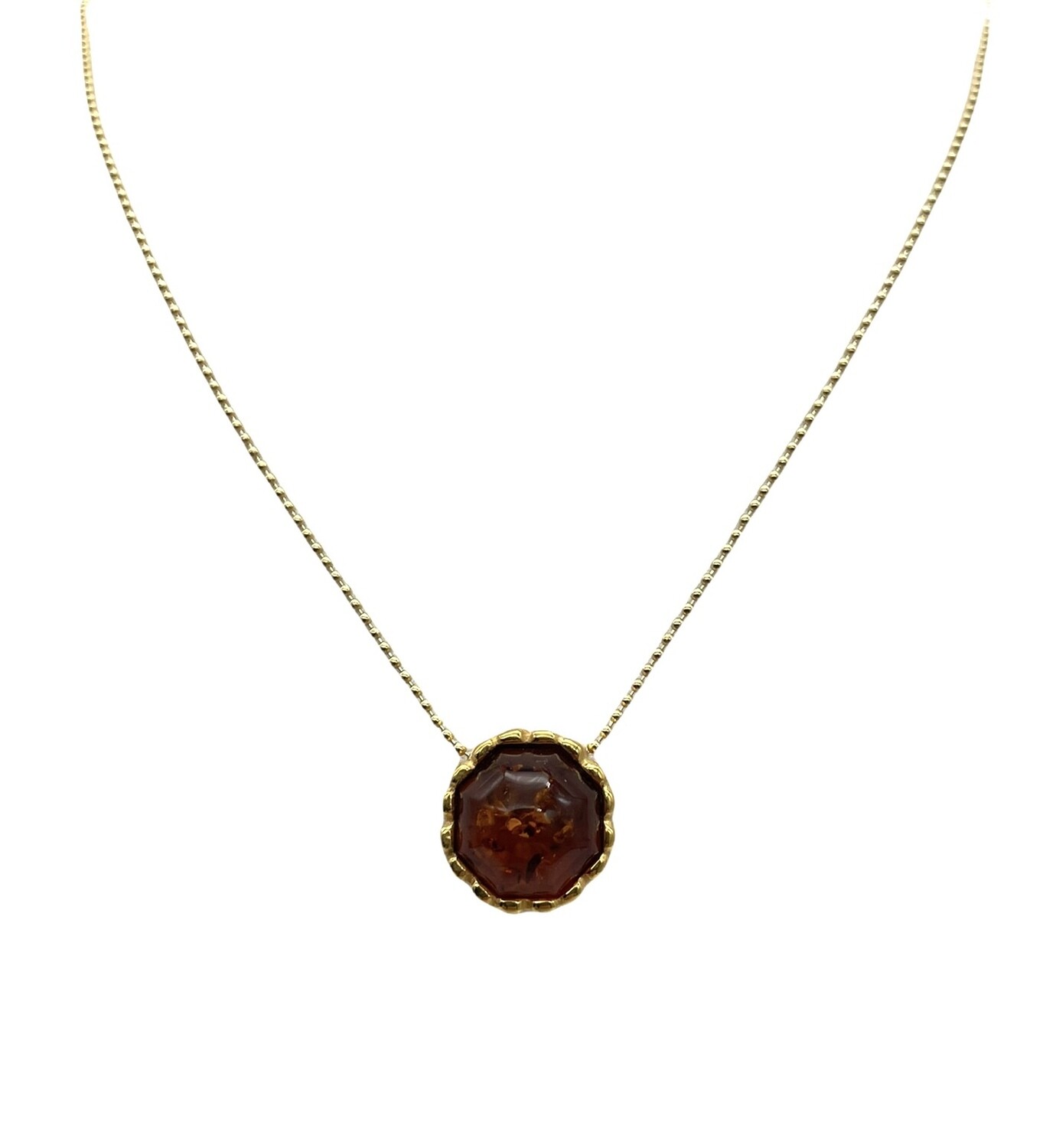 Silver and Amber Necklace