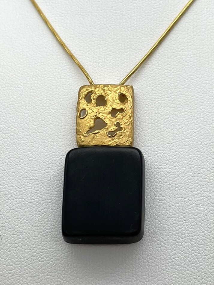 Silver and Amber Necklace