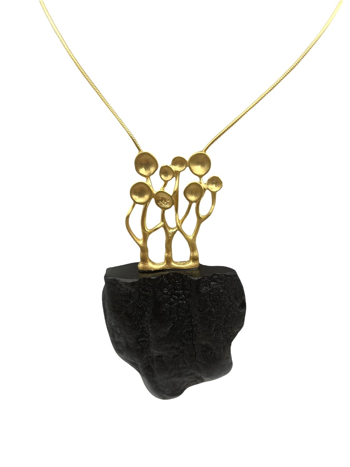 Silver and Amber Necklace