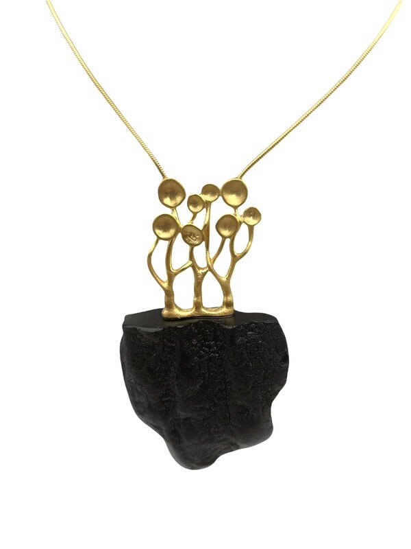 Silver and Amber Necklace