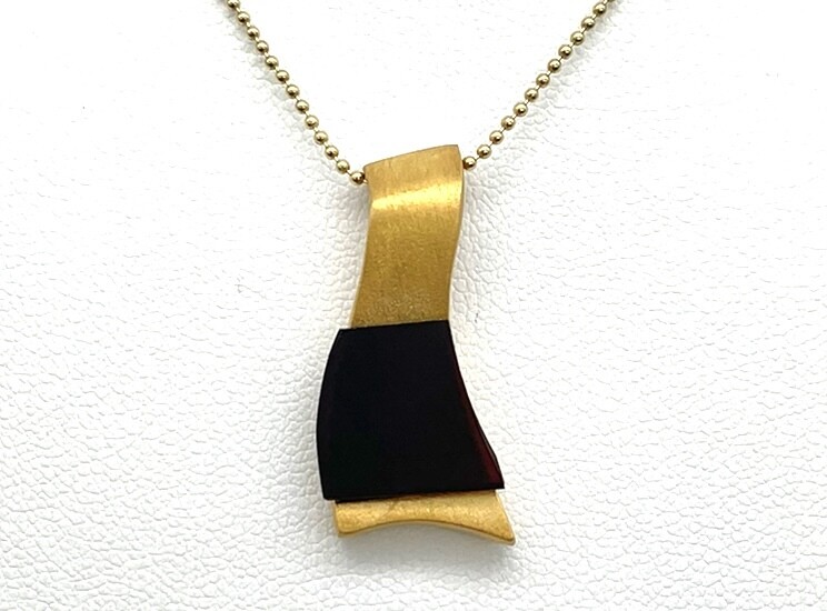Silver and Amber Necklace