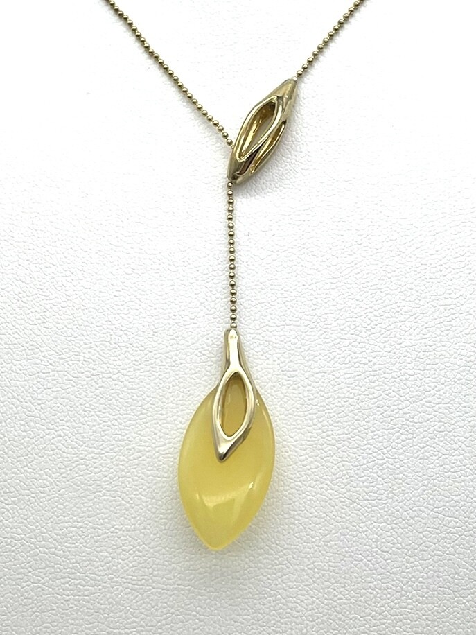 Silver and Amber Necklace