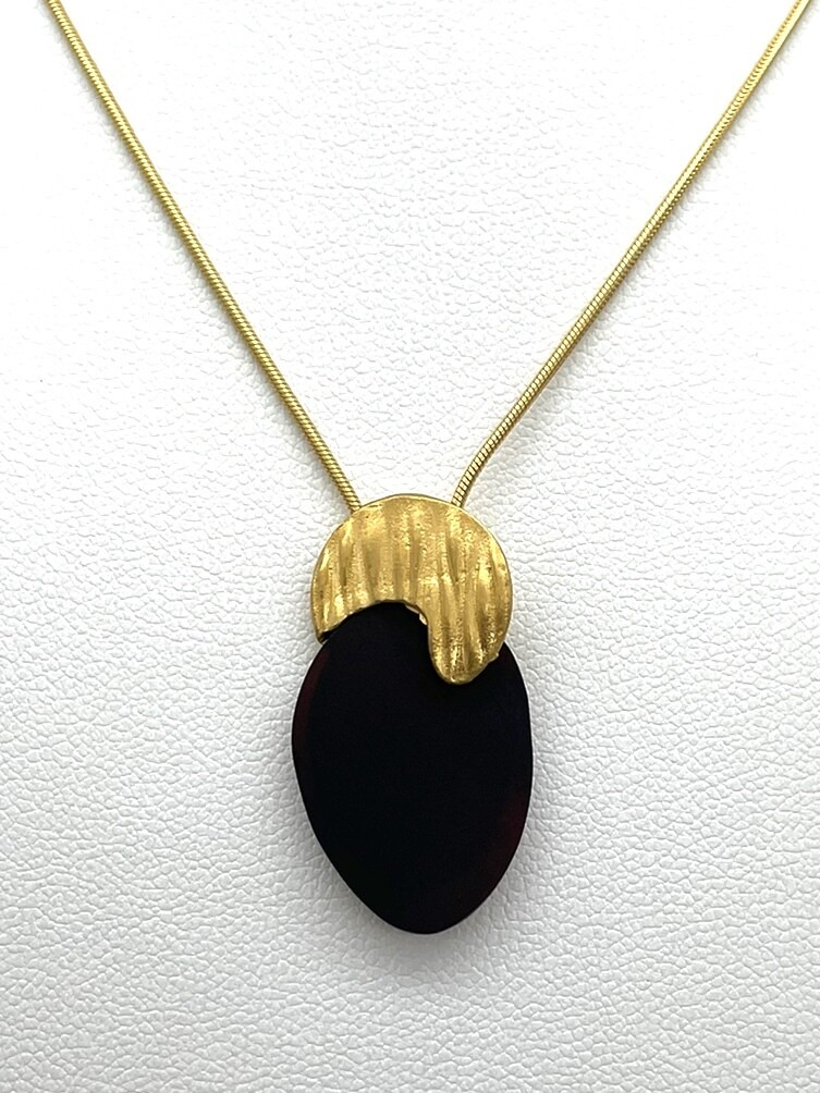 Silver and Amber Necklace