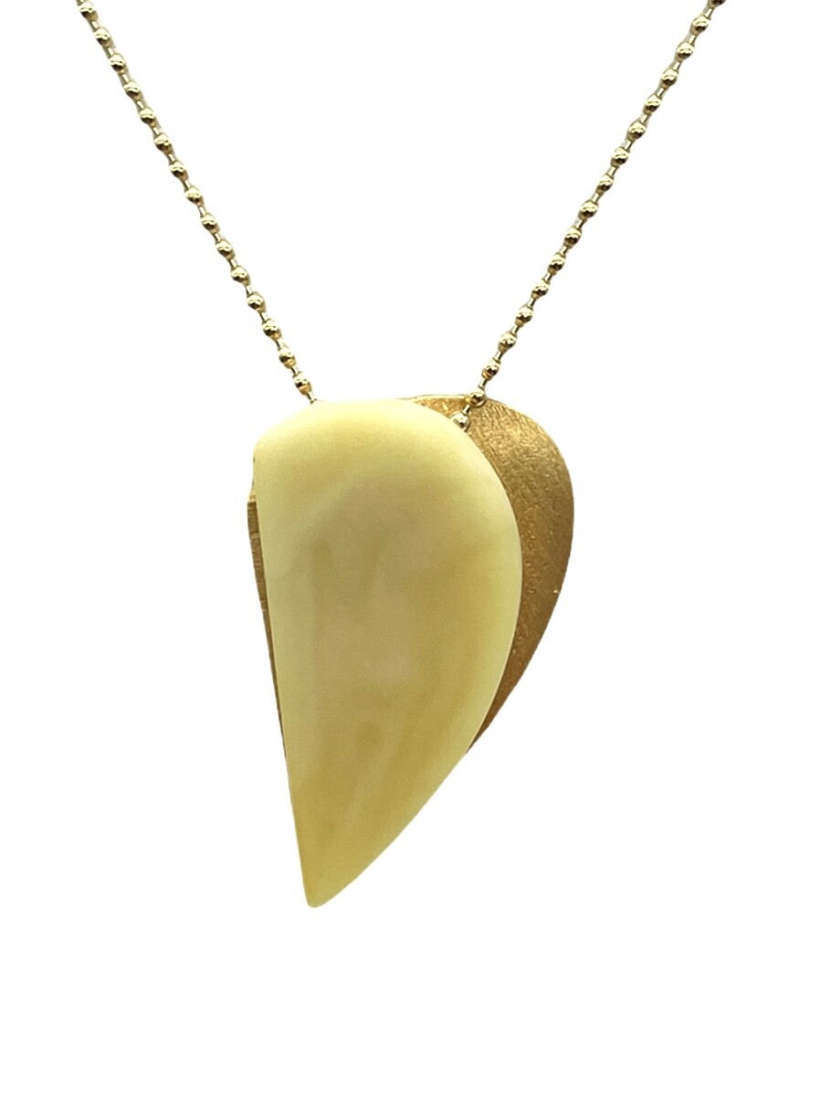 Silver and Amber Necklace