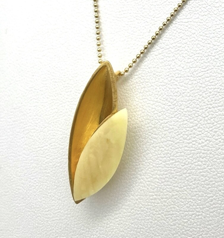 Silver and Amber Necklace