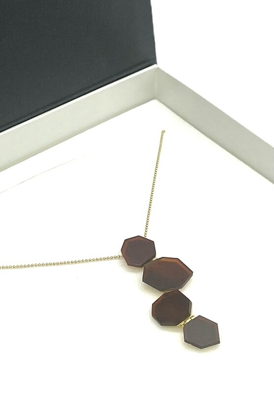 Silver and Amber Necklace