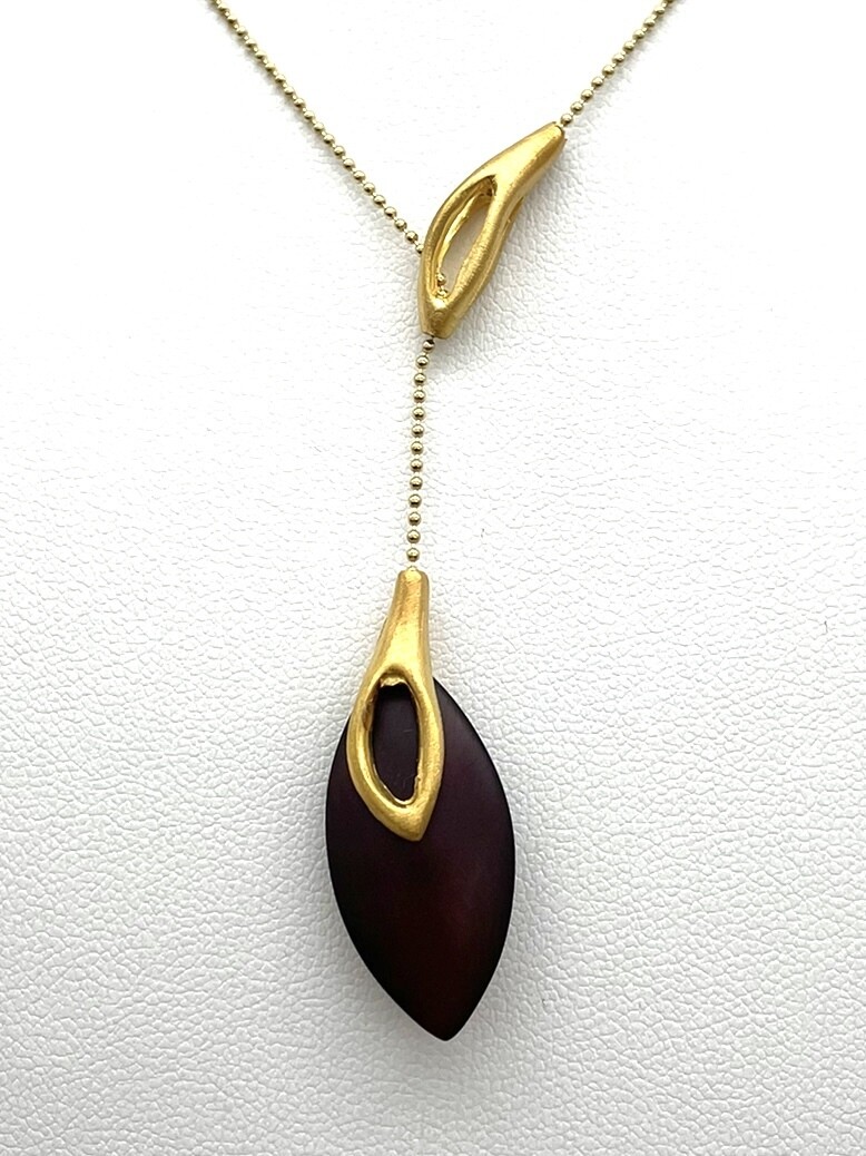 Silver and Amber Necklace