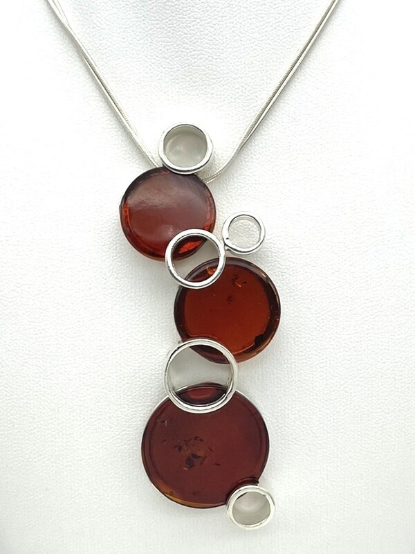 Silver and Amber Pendant