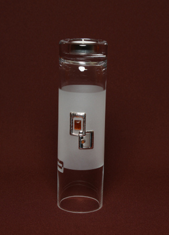 Glass vase and candle holder