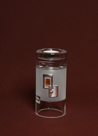 Glass vase and candle holder