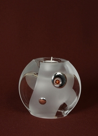 Glass vase and candle holder