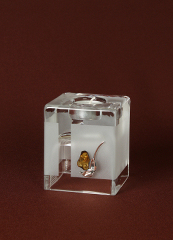 Glass vase and candle holder