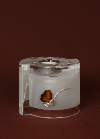 Glass vase and candle holder