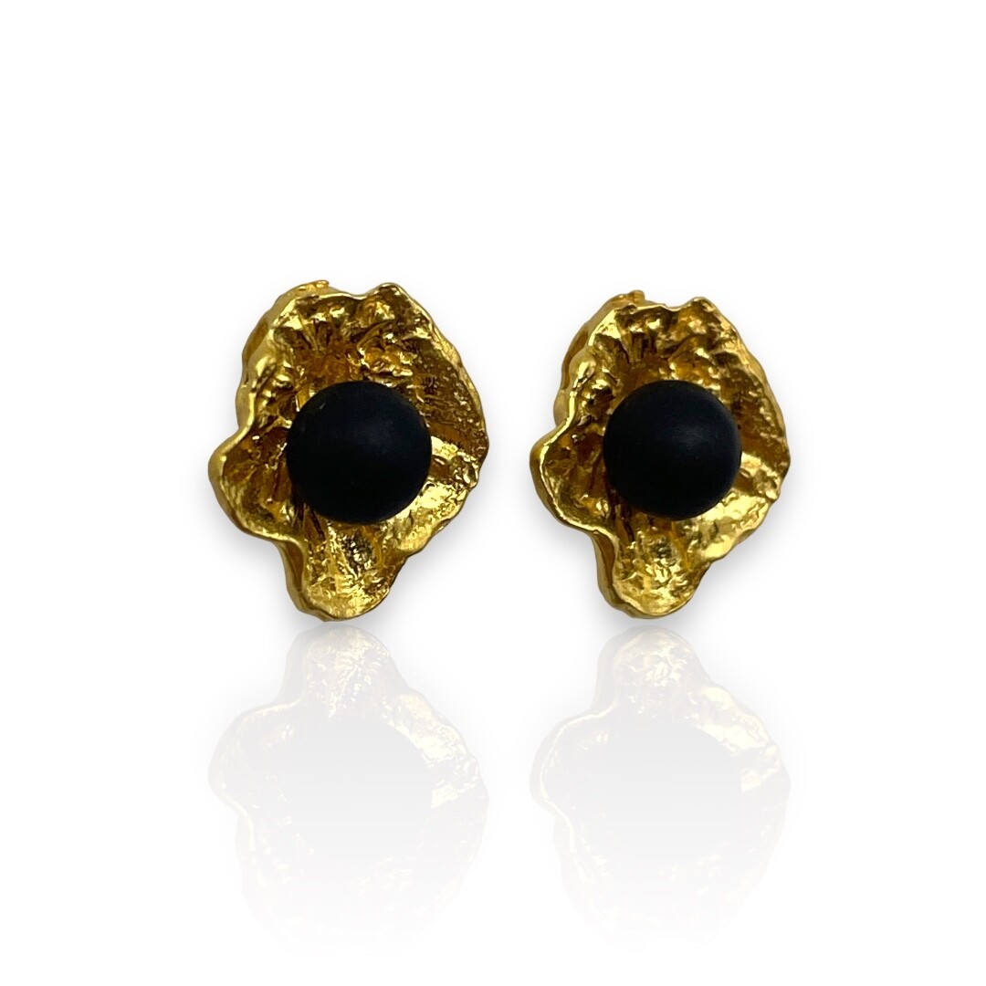 Gold plated Sterling Silver and Amber Earrings