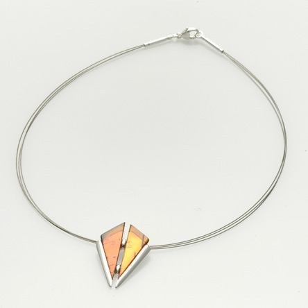 Silver and Amber Necklace