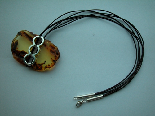 Silver and Amber Necklace