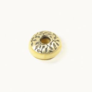 Silver and Amber Bead