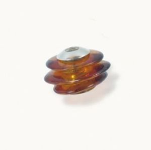 Silver and Amber Bead