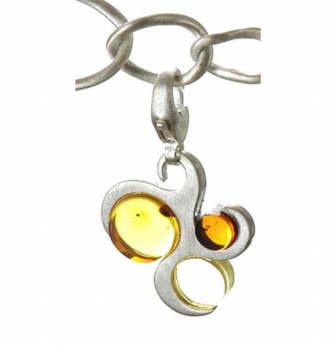 Silver and Amber Charm