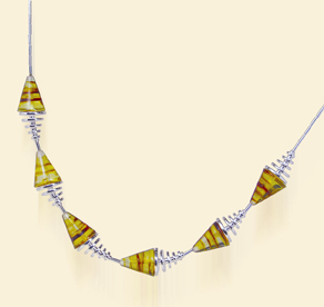 Silver and Amber Necklace
