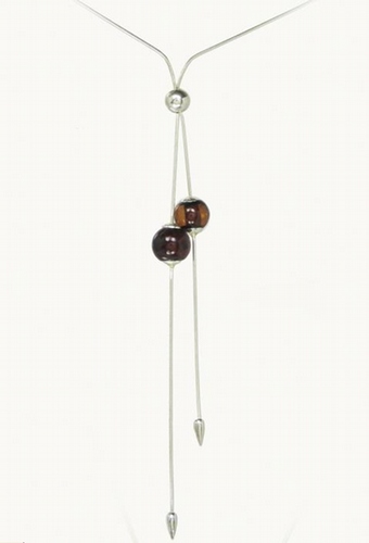 Silver and Amber Necklace