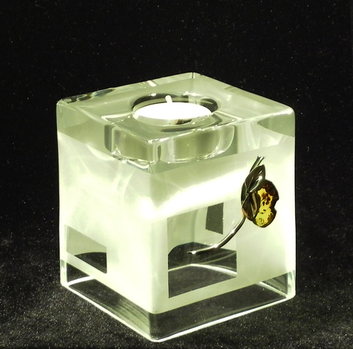 Glass vase and candle holder