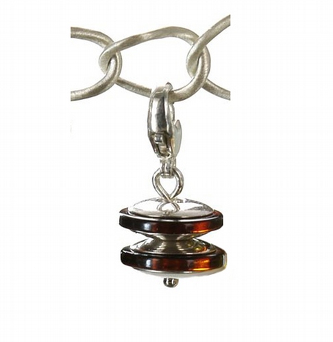 Silver and Amber Charm