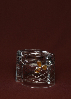 Glass vase and candle holder