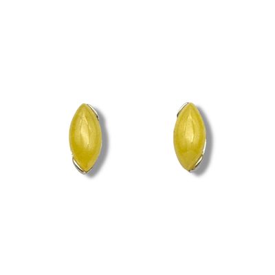 Sterling Silver and  Amber Earrings - Studs