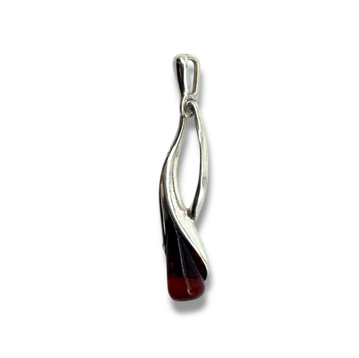 Sterling Silver and Amber Pendant