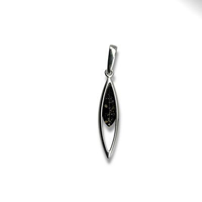 Sterling Silver Green Amber Pendant